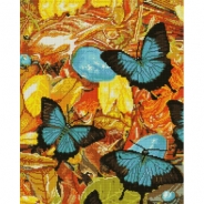 Алмазная мозайка UA165 "Голубые бабочки" 40х50см