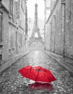 Картина по номерам GX-23824 "Зонтик в Париже" 40х50см